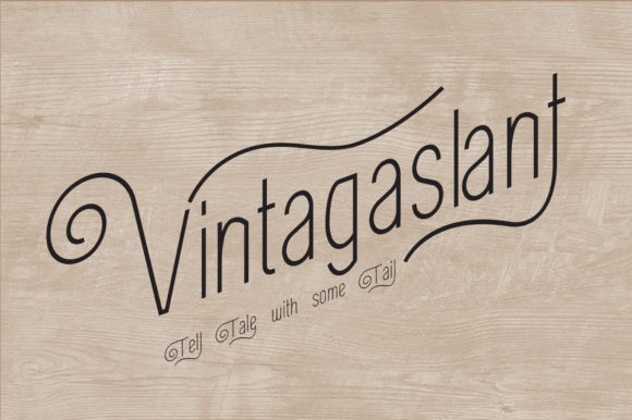 VintagaSlant: A Delicate Retro Display Font for Modern Brands
